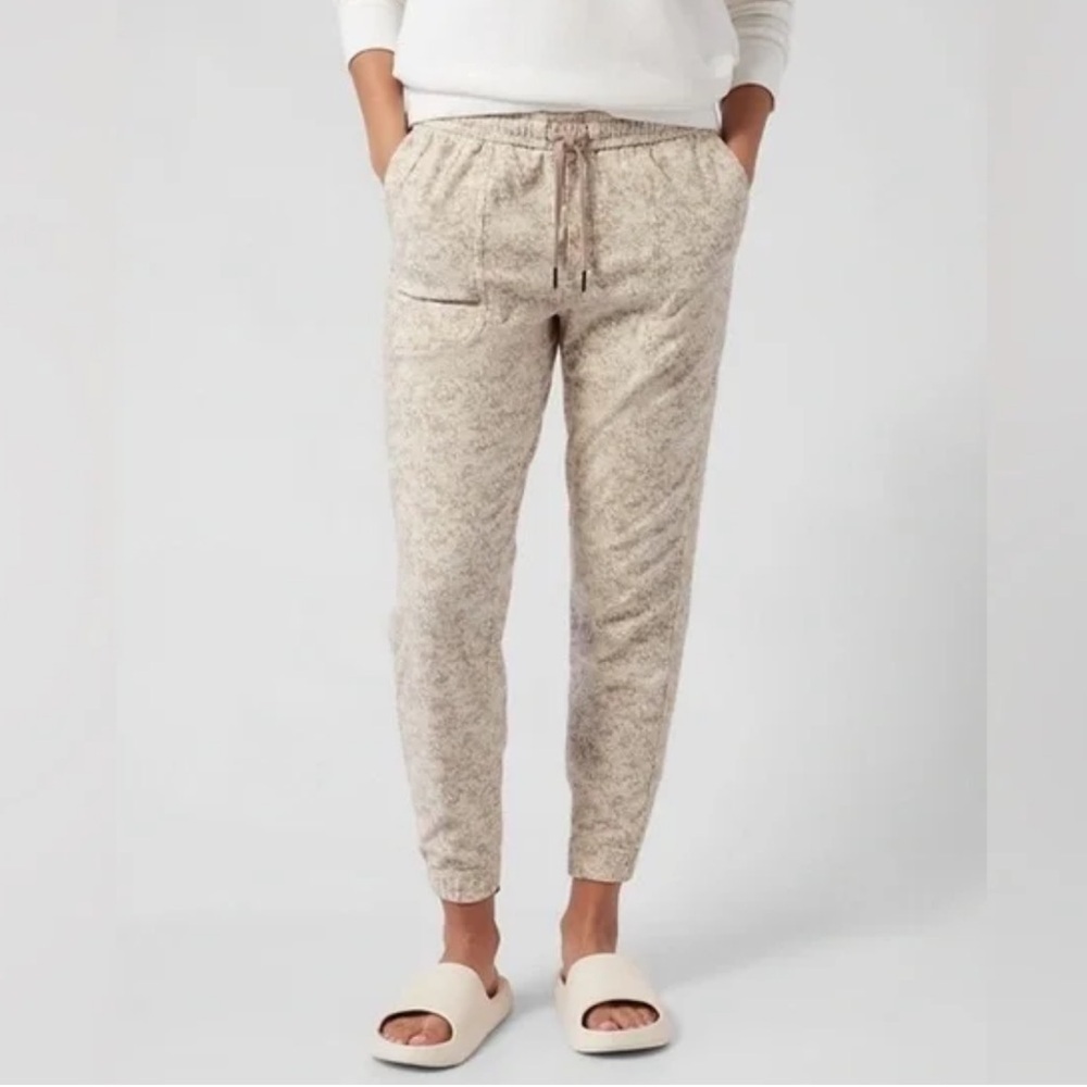 Athleta Farallon Printed Jogger Pants Pebbles Textured Abalone Women’s Medium